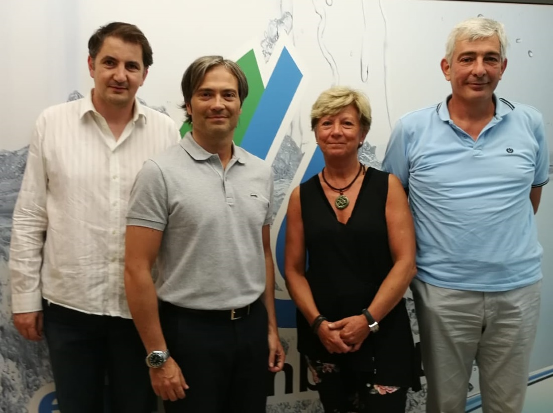 Da sinistra a destra: Andrea Marsiletti (Consigliere), Andrea Peschiuta (Direttore Generale), Raffaella Cerri (Vicepresidente), Adriano Fava (Presidente)